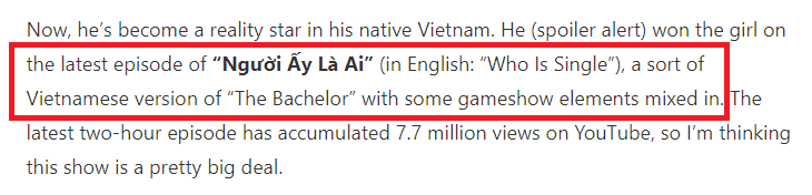 Chuyện tình Quân Hồ - Mai Sương lên hẳn báo nước ngoài, Người ấy là ai được gọi là The Bachelor phiên bản Việt - Ảnh 3.