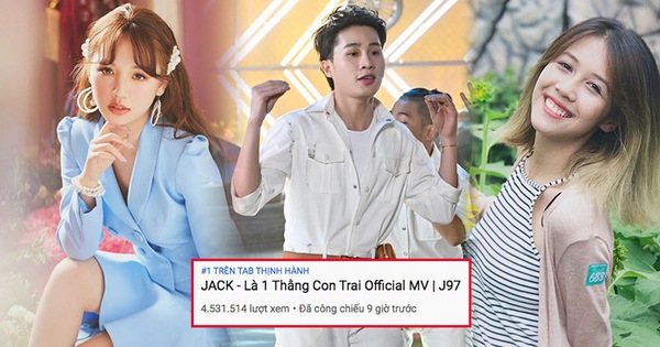 MV comeback của Jack cán mốc top 1 trending sau 9 giờ lên sóng, bất chấp Hậu Hoàng “lên như diều gặp gió”, lật đổ AMEE vững vàng suốt 4 ngày