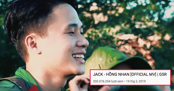 Với việc “Hồng Nhan” cán mốc 200 triệu view sau 1 năm ra mắt, Jack vượt Sơn Tùng M-TP trở thành nghệ sĩ Vpop đầu tiên sở hữu 3 MV đạt thành tích này