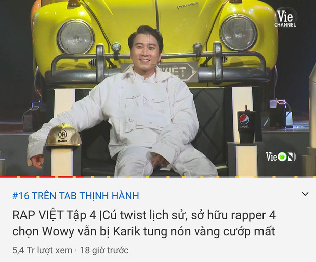King of Rap bất ngờ vượt mặt Rap Việt trên top trending YouTube - Ảnh 1.