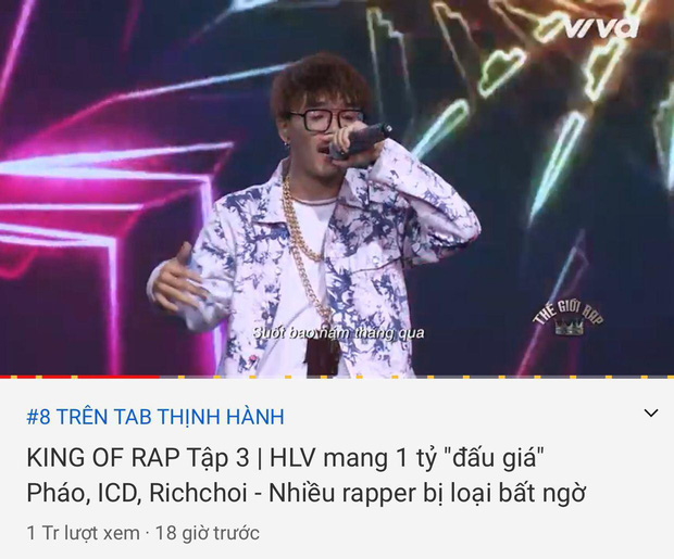 King of Rap bất ngờ vượt mặt Rap Việt trên top trending YouTube - Ảnh 2.