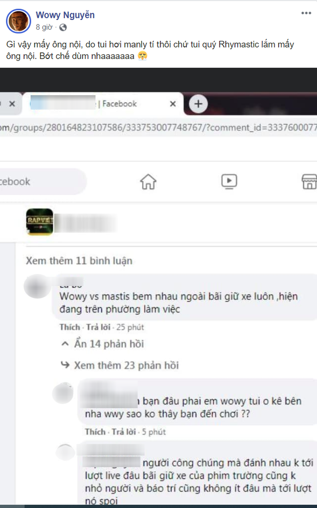 Rộ tin Wowy và Rhymastic đánh nhau dữ dội tại bãi giữ xe, người trong cuộc đã lên tiếng - Ảnh 2.