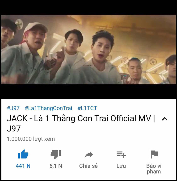 10 MV đạt 1 triệu view nhanh nhất Vpop: Jack vượt lên Sơn Tùng chiếm đến 4 vị trí, Độ Mixi nhanh hơn cả Hương Giang lẫn Erik - Ảnh 8.