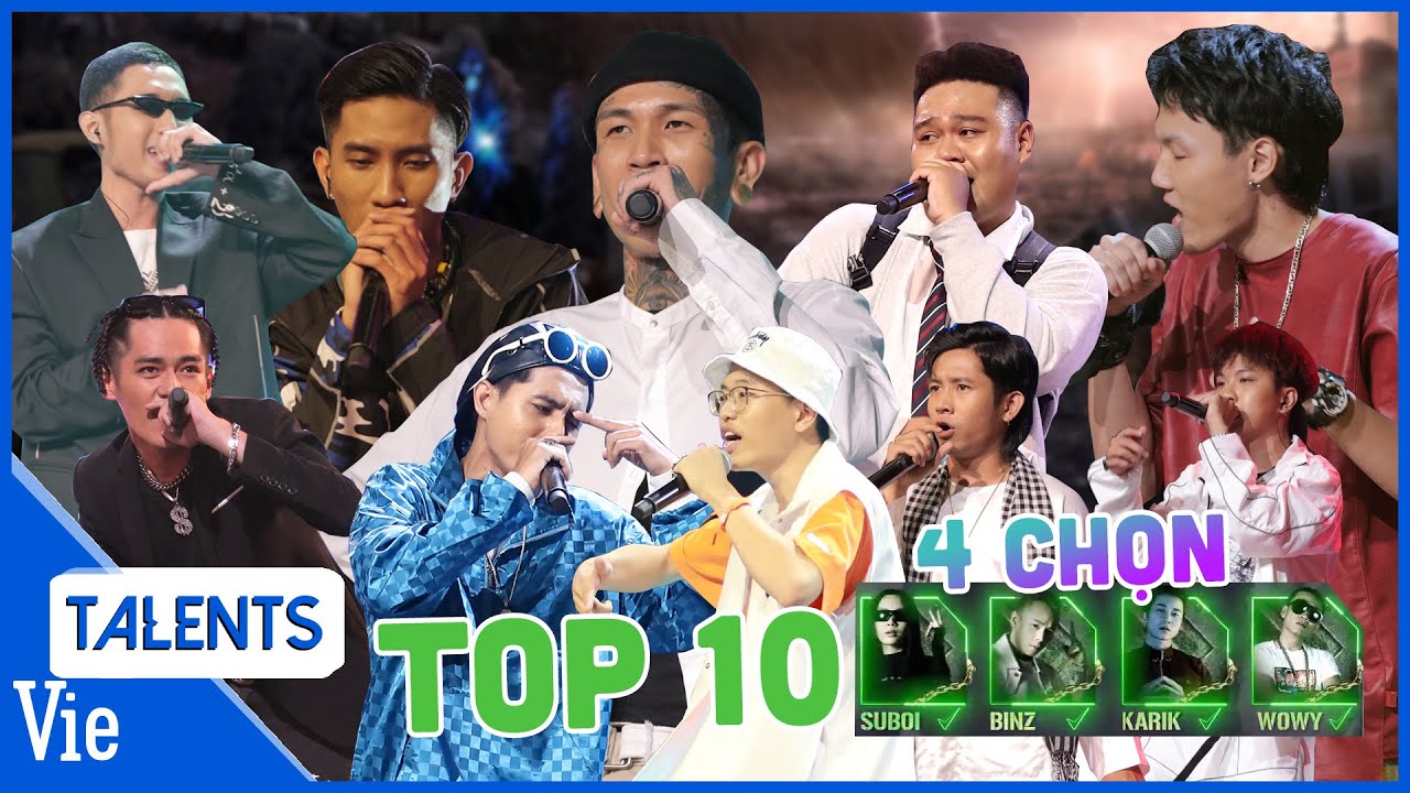 VieMusic | Nhìn lại TOP 10 BẢN RAP XUẤT SẮC giành 4 CHỌN từ Binz, Karik, Wowy, Suboi ở vòng chinh phục RAP VIỆT