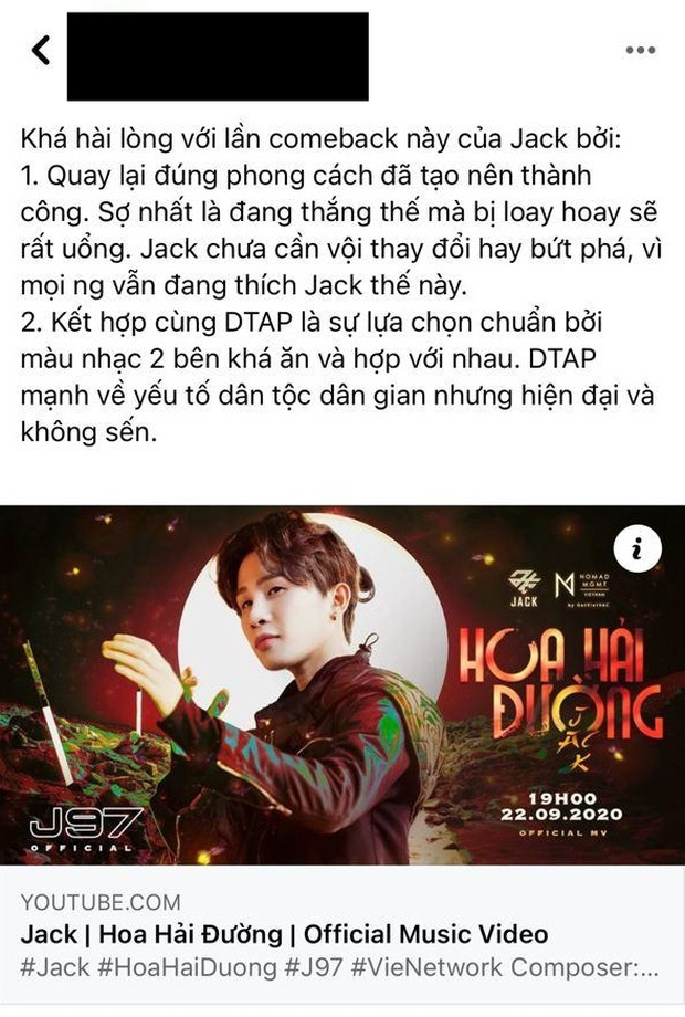 Netizen có ý kiến trái chiều về MV mới của Jack: Người ca ngợi là sản phẩm hay nhất, kẻ cho rằng rời xa K-ICM là bão tố? - Ảnh 3.