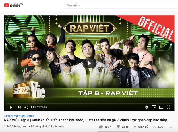 Team Karik giúp Rap Việt có thêm top 1 trending, Wowy lại tiếc nuối cho đội của mình - Ảnh 1.