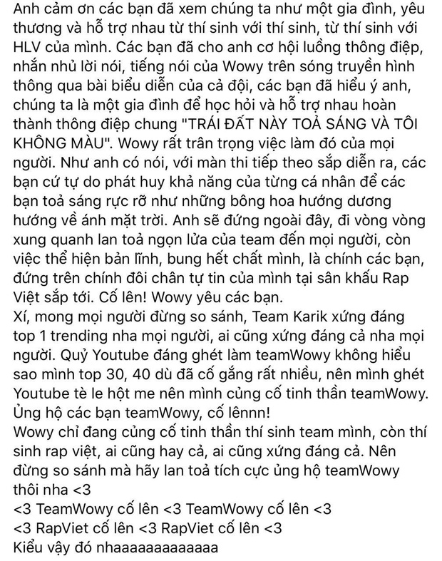 Team Karik giúp Rap Việt có thêm top 1 trending, Wowy lại tiếc nuối cho đội của mình - Ảnh 4.