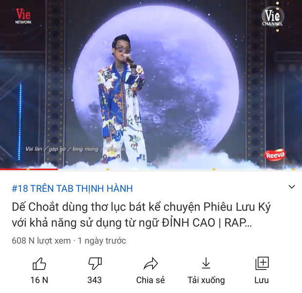 Dế Choắt là thí sinh duy nhất ở tập 11 Rap Việt lọt top trending YouTube, vậy đã đủ thịnh hành chưa? - Ảnh 5.