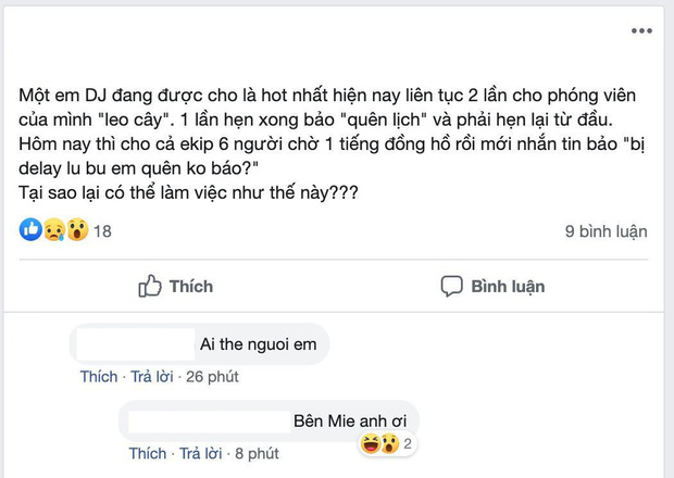 DJ Mie - Rap Việt bị tố 2 lần cho phóng viên leo cây, để ekip 6 người đợi mình cả tiếng - Ảnh 3.