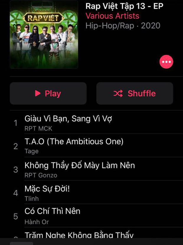 Rap Việt bất ngờ leak nhạc của tập 13 lên cả Apple Music lẫn Spotify ngay trước giờ phát sóng - Ảnh 3.