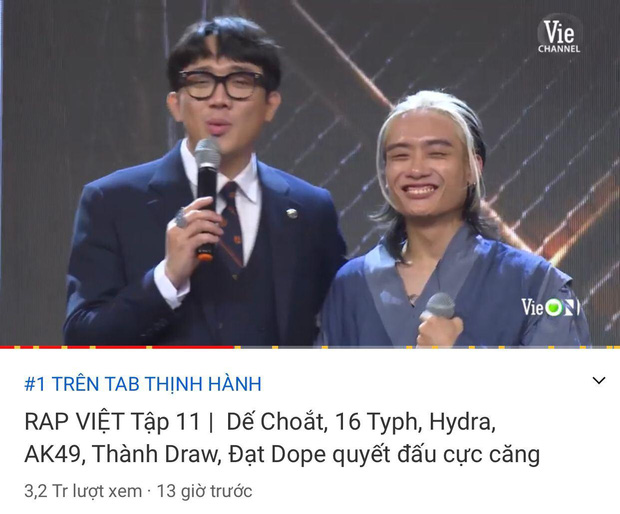 Rap Việt: Tập 11 chỉ mất nửa ngày để lên đầu bảng, có tận 4 tập xuất hiện trên top trending! - Ảnh 2.