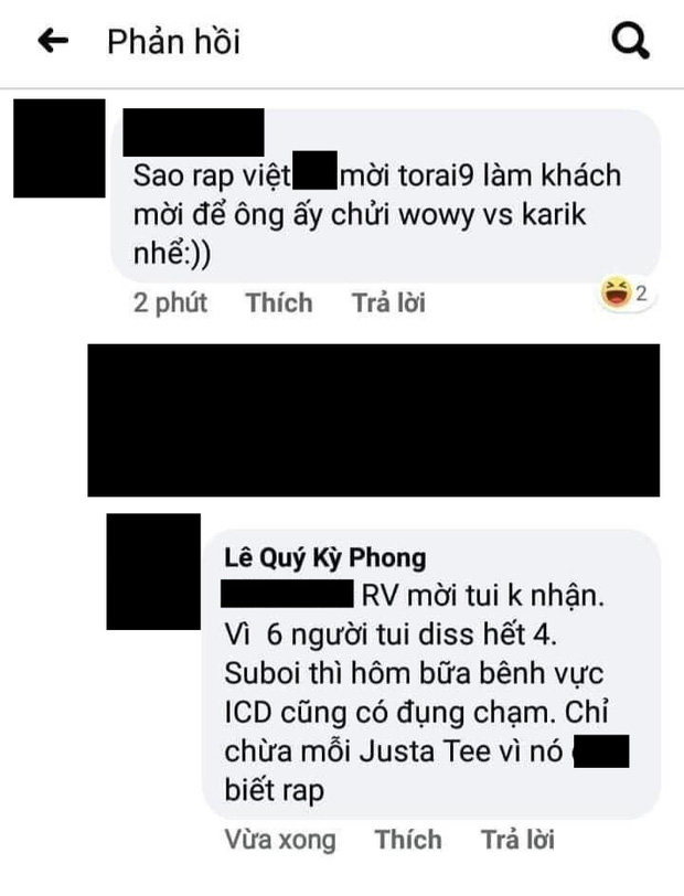 Rhymastic và Wowy đáp trả cực gắt sau khi rapper Torai9 tuyên bố từng từ chối lời mời của Rap Việt, còn cà khịa JustaTee không biết rap - Ảnh 1.