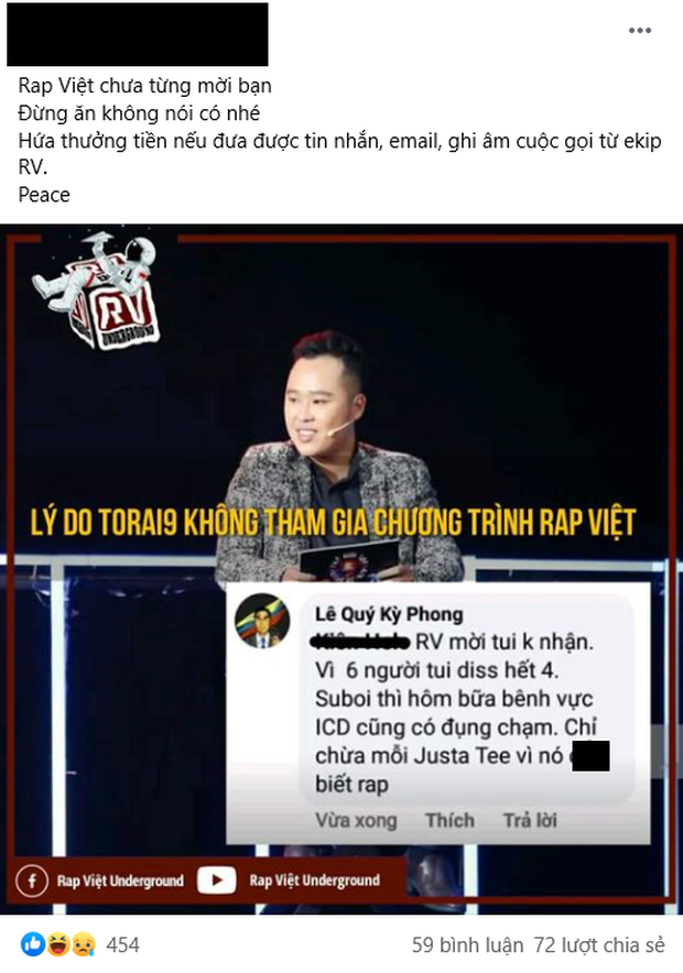 Rhymastic và Wowy đáp trả cực gắt sau khi rapper Torai9 tuyên bố từng từ chối lời mời của Rap Việt, còn cà khịa JustaTee không biết rap - Ảnh 5.