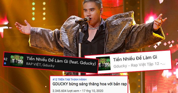 Sau màn trình diễn gây bão tại Rap Việt, Tiền Nhiều Để Làm Gì của GDucky leo thẳng #2 Apple Music, lọt top 50 ca khúc viral nhất Việt Nam