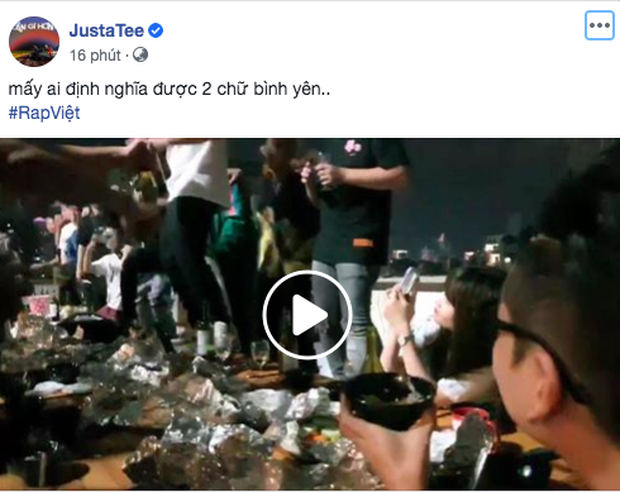 Trong lúc Rhymastic chứng kiến Karik say ướt người tại buổi quẩy tập thể của Rap Việt thì JustaTee tâm bất biến chỉ ăn là giỏi - Ảnh 3.