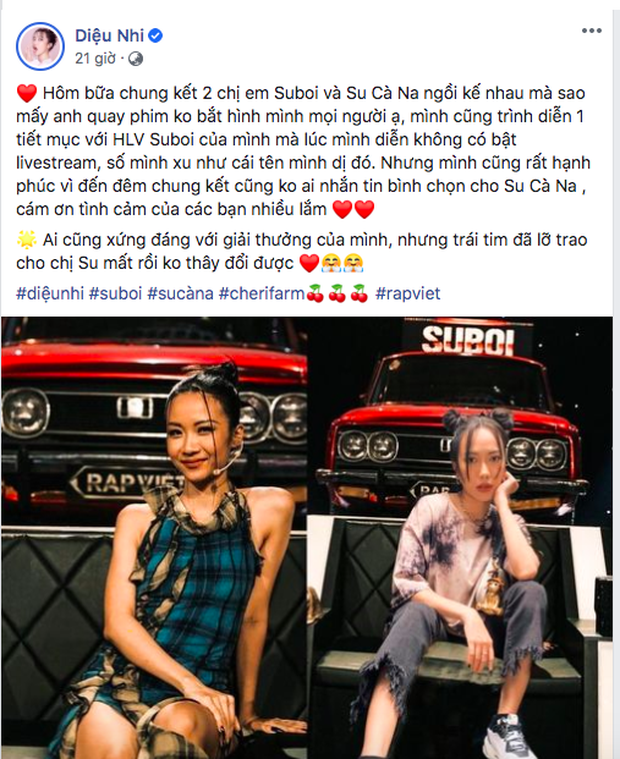 Có nữ nghệ sĩ ngồi ngay cạnh Suboi tại gala Rap Việt nhưng không được lên sóng, thậm chí có cả tiết mục kết hợp? - Ảnh 3.