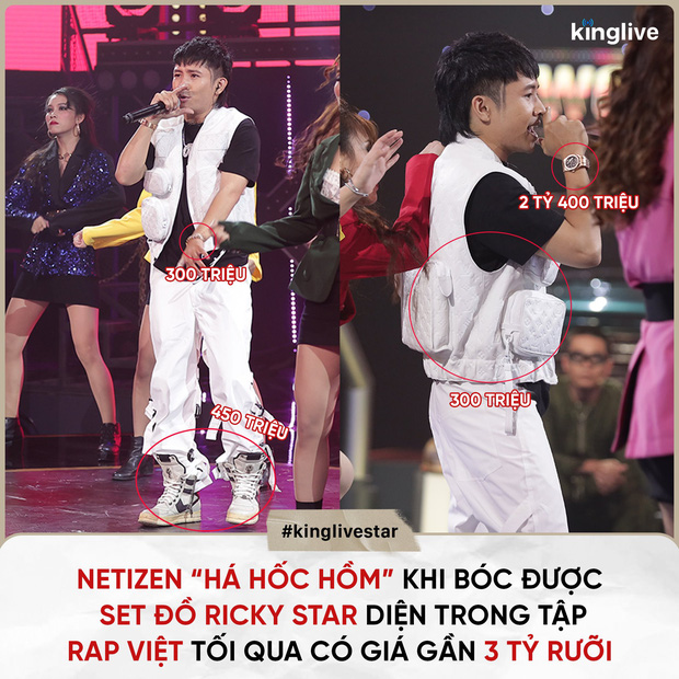 Diện set đồ gần 3 tỷ rưỡi thi Rap Việt, netizen thắc mắc vì sao Ricky Star chưa tự mua máy nước nóng? - Ảnh 1.