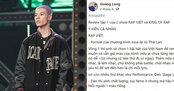 Giữa lùm xùm vạ miệng, bài review của MCK về Rap Việt và King Of Rap ngay sau tập 1 bị netizen đào lại