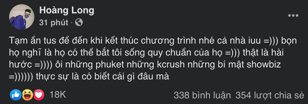 MCK khiến dân tình chóng mặt khi hết mở rồi lại khoá status căng đét: Chỉ ẩn đến khi kết thúc Rap Việt - Ảnh 3.
