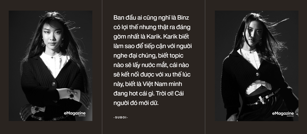Suboi khẳng định: Ban đầu ai cũng nghĩ Binz có lợi thế tại Rap Việt nhưng thật ra đáng gờm nhất là Karik - Ảnh 3.