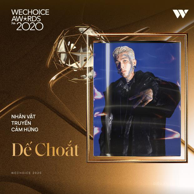Rap Việt đại thắng tại WeChoice Awards 2020, Binz - Dế Choắt - MCK đều có giải mang về - Ảnh 3.