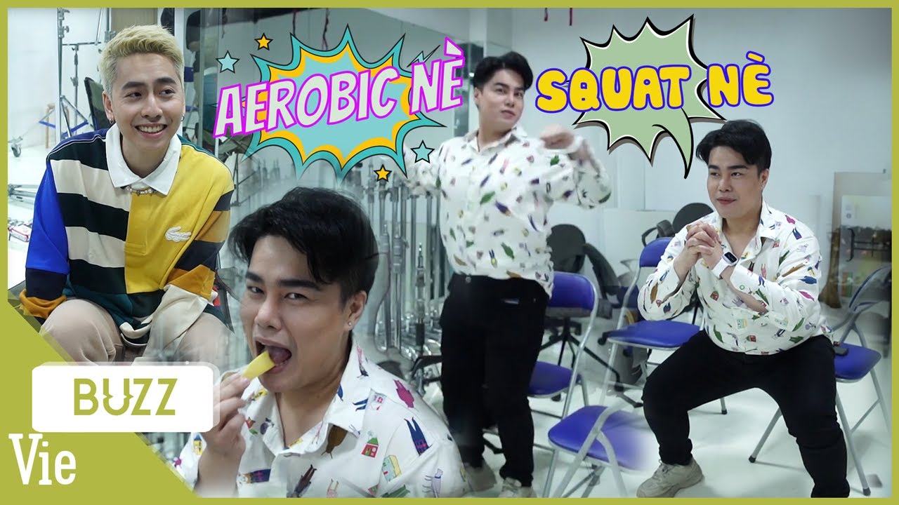 VieBuzz | Osad cười mệt xem Nguyễn Đình Vũ "tấu hài", tranh thủ nhảy aerobic và squat cực mạnh trước khi quay