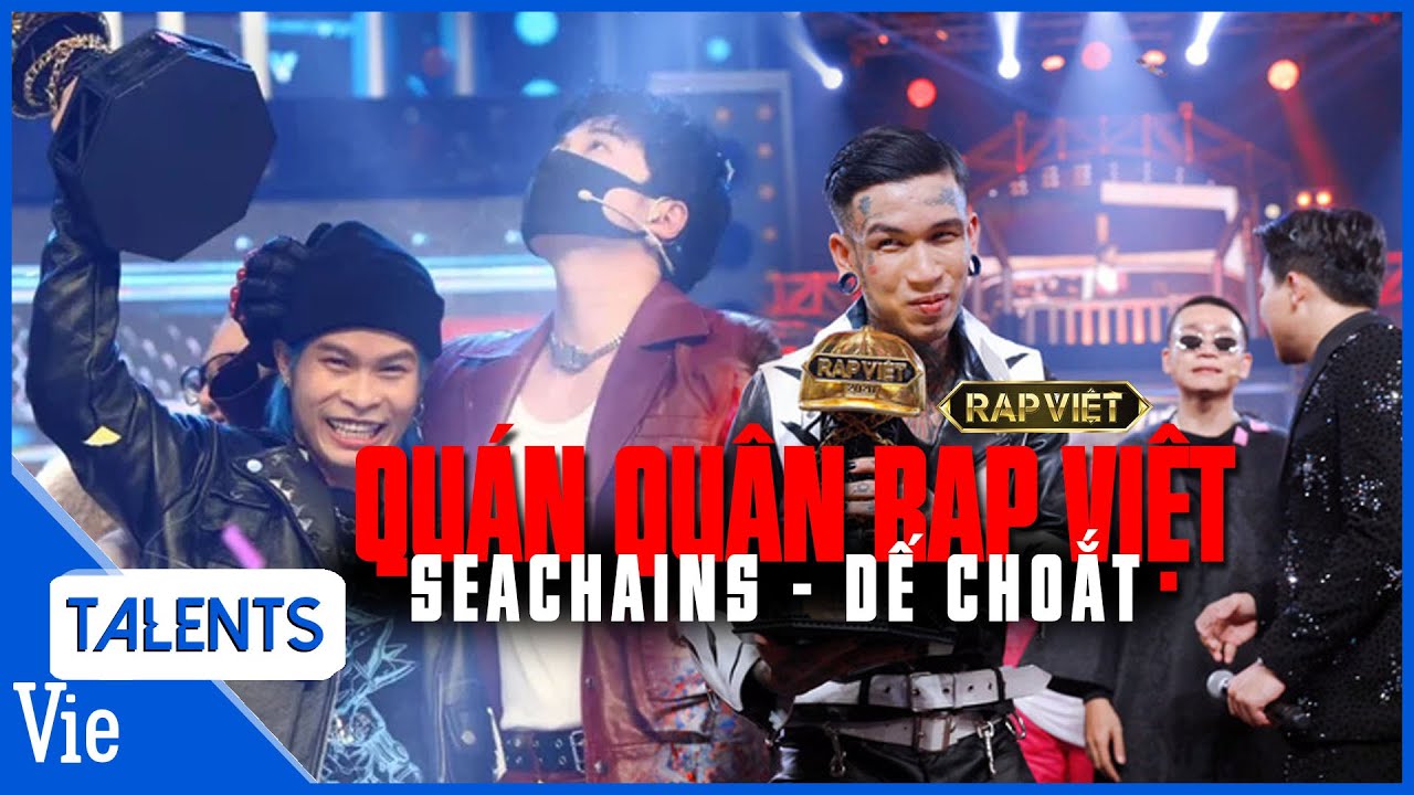 Nhìn lại 2 chiếc cúp quán quân của DẾ CHOẮT và SEACHAINS qua 2 mùa Rap Việt