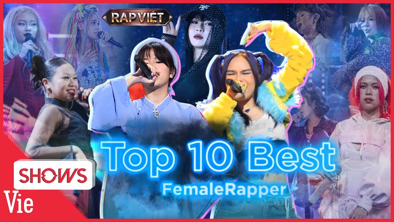 TOP 10 rapper nữ có giọng rap lôi cuốn tại vòng chọn đôi RAP VIỆT qua 3 MÙA | Playlist Live Stage
