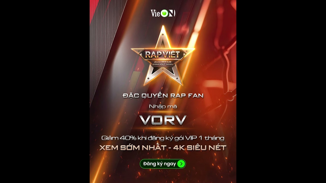 Xem Rap Việt All Star Concert 2023 SỚM NHẤT với 4K siêu nét vào lúc 20h ngày 04.11.2023 trên VieON