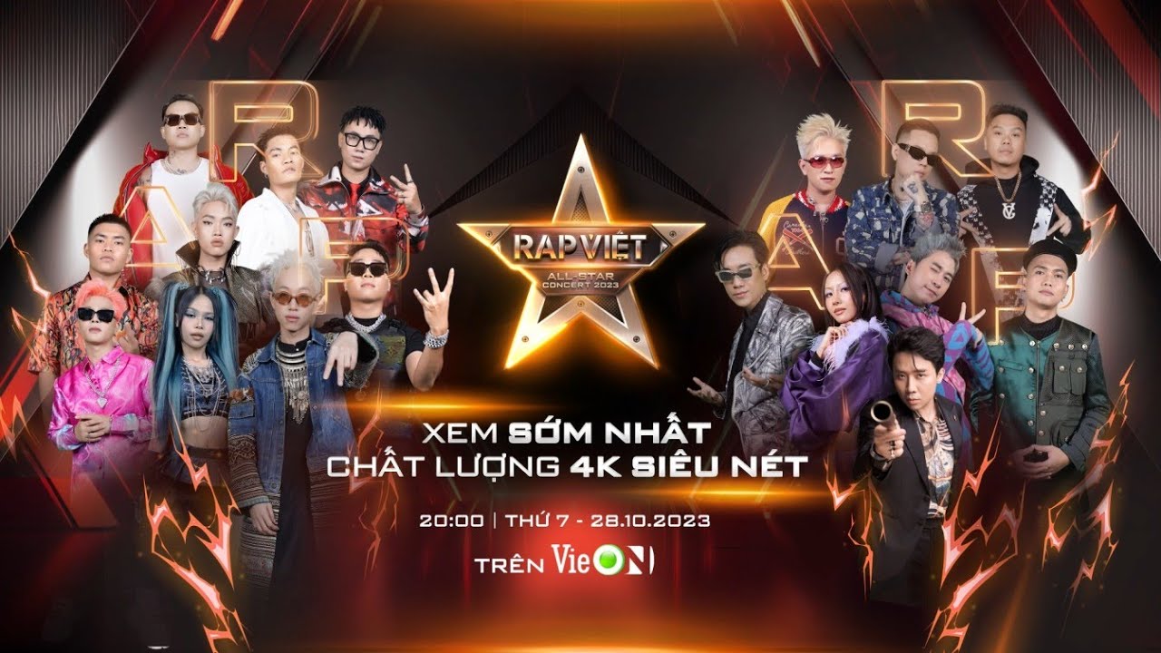 Đón xem Rap Việt All-Star Concert 2023 vào 20h TỐI NAY 28/10/2023 trên siêu ứng dụng giải trí VieON!