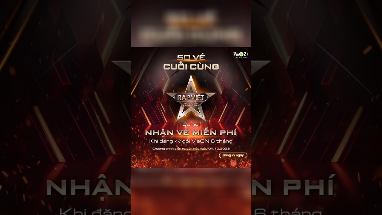 50 vé Rap Việt All-Star Concert 2023 MIỄN PHÍ cuối cùng sẽ thuộc về tay ai đây?! #VieON #Shorts
